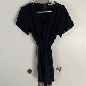 Black Tie Front Romper